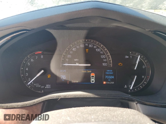 2017 Cadillac CTS Sedan Luxury RWD with VIN 1G6AR5SX2H0119572, listed as a Copart auction lot 88673395 with 70,324 mi miles and Salvage Title. Bid and sale history available at carsss.com. Image 9.