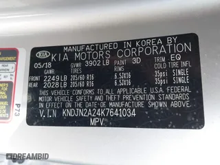 2019 Kia Soul with VIN KNDJN2A24K7641034, listed as a IAAI auction lot 41568605 with 63,685 mi miles. Bid and sale history available at carsss.com. Image 9.