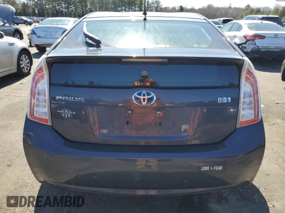 2013 Toyota Prius One with VIN JTDKN3DU8D5662863, listed as a Copart auction lot 48520015 with 87,596 mi miles and Clean Title. Bid and sale history available at DreamBid. Image 6.