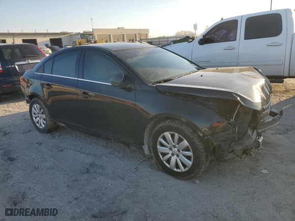 2011 Chevrolet Cruze LS with VIN 1G1PD5SH0B7168257, listed as a Copart auction lot 48708985 with 0 mi miles and Salvage Title. Bid and sale history available at carsss.com. Image 4.
