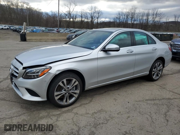 2019 Mercedes-Benz C 300 with VIN 55SWF8EB9KU320762, listed as a Copart auction lot 53049015 with Not Provided miles and Salvage Title. Bid and sale history available at carsss.com. Image 1.