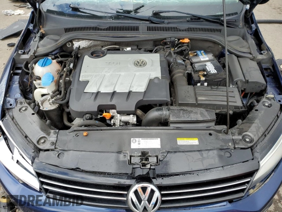 2013 Volkswagen Jetta TDI w/Premium with VIN 3VWLL7AJ6DM386508, listed as a Copart auction lot 57067455 with 127,573 mi miles and Salvage title. Bid and sale history available at DreamBid. Image 11.