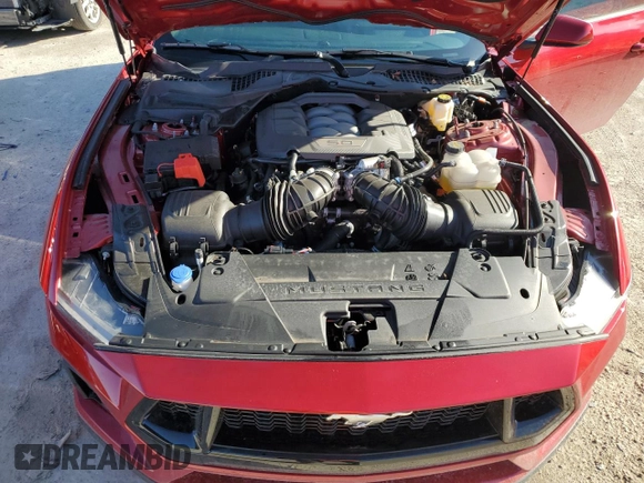 2024 Ford Mustang GT с VIN 1FA6P8CF0R5421646, выставлен на аукционе Copart как лот 61478275 с пробегом 2 331 миль миль и Списание • Salvage title. История ставок и продаж доступна на DreamBid. Изображение 11.