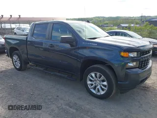 2021 Chevrolet Silverado 1500 Custom with VIN 1GCPYBEK1MZ450268, listed as a IAAI auction lot 42184650 with 30,642 mi miles and . Bid and sale history available at DreamBid. Image 1.