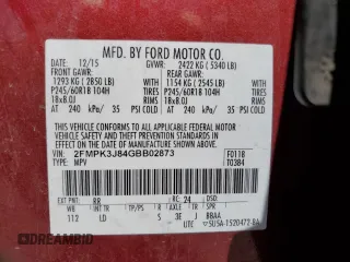 2016 Ford Edge SEL z VIN 2FMPK3J84GBB02873, wystawiony jako Copart lot #52243695 z przebiegiem 102 543 mil mil oraz Szkody całkowita. Historia ofert i sprzedaży dostępna na DreamBid. Obrazek 13.