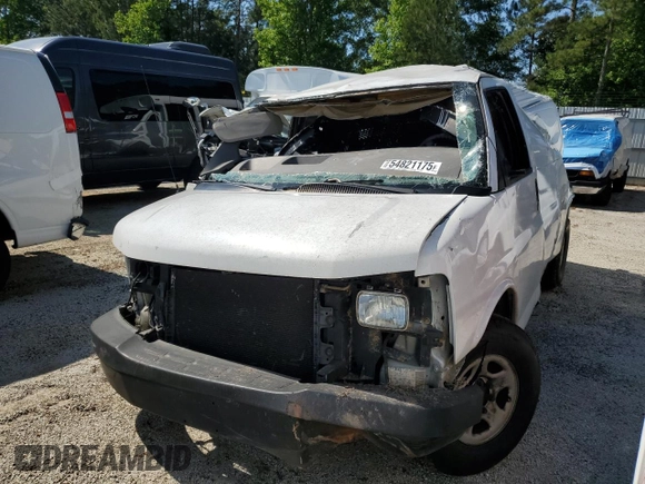 2005 Chevrolet Express Cargo with VIN 1GCFG15X351197863, listed as a Copart auction lot 54821175 with Not provided miles and Salvage title. Bid and sale history available at DreamBid. Image 1.