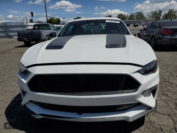 2022 Ford Mustang GT with VIN 1FA6P8CF9N5136633, listed as a Copart auction lot 51869985 with 34,974 mi miles and Salvage Title. Bid and sale history available at carsss.com. Image 5.