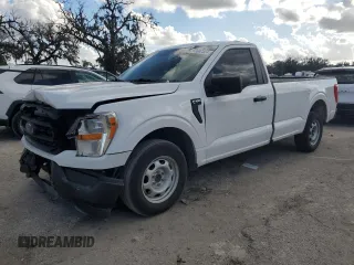 2021 Ford F-150 XL with VIN 1FTMF1CP8MKD85168, listed as a Copart auction lot 85682324 with 87,229 mi miles and Salvage title. Bid and sale history available at DreamBid. Image 1.
