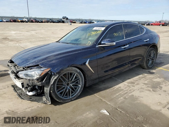 2019 Genesis G70 Advanced z VIN KMTG64LA4KU036568, wystawiony jako Copart lot #72016542 z przebiegiem 54 217 mil mil oraz . Historia ofert i sprzedaży dostępna na DreamBid. Obrazek 1.
