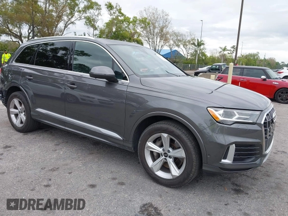 2023 Audi Q7 Premium Plus with VIN WA1LCBF75PD002182, listed as a IAAI auction lot 41660226 with 19,164 mi miles and . Bid and sale history available at DreamBid. Image 1.