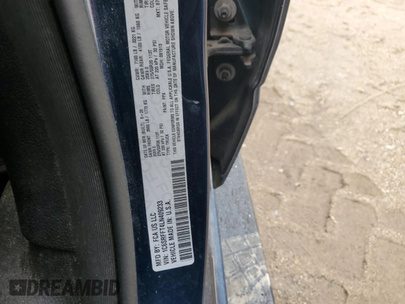 2020 Ram 1500 Big Horn with VIN 1C6SRFFT4LN409233, listed as a Copart auction lot 43318435 with 137,538 mi miles and Salvage Title. Bid and sale history available at carsss.com. Image 12.