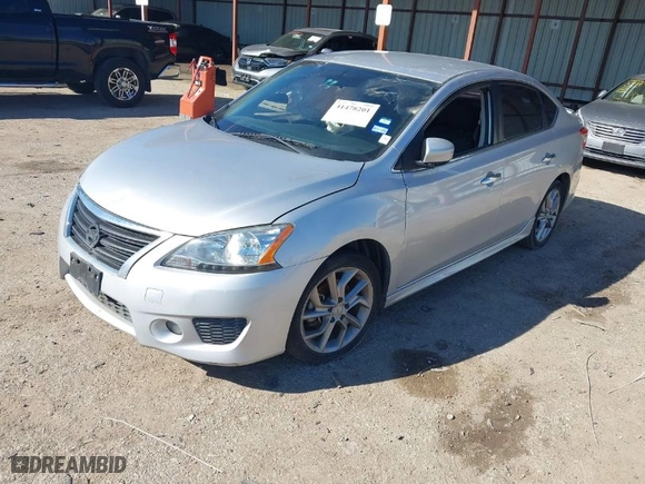 2013 Nissan Sentra SR with VIN 3N1AB7AP6DL673017, listed as a IAAI auction lot 41478201 with 144,884 mi miles. Bid and sale history available at carsss.com. Image 2.