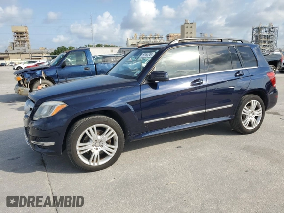 2014 Mercedes-Benz GLK 350 with VIN WDCGG5HB9EG220629, listed as a Copart auction lot 53984245 with 128,008 mi miles and Salvage Title. Bid and sale history available at carsss.com. Image 1.