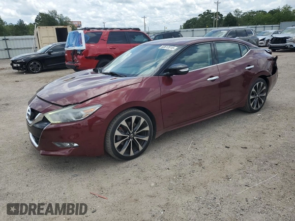 2016 Nissan Maxima SR with VIN 1N4AA6AP5GC404071, listed as a Copart auction lot 60612015 with 34,917 mi miles and Salvage title. Bid and sale history available at DreamBid. Image 1.