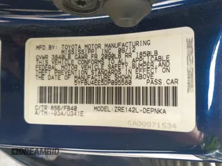 2013 Toyota Corolla L with VIN 5YFBU4EE5DP095580, listed as a IAAI auction lot 42147355 with 180,447 mi miles. Bid and sale history available at carsss.com. Image 9.
