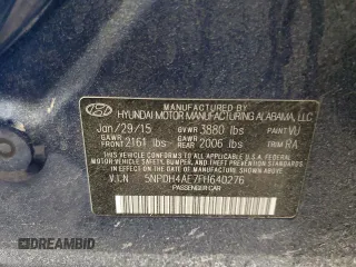 2015 Hyundai Elantra SE with VIN 5NPDH4AE7FH640276, listed as a Copart auction lot 47742295 with 158,144 mi miles and Salvage Title. Bid and sale history available at DreamBid. Image 12.