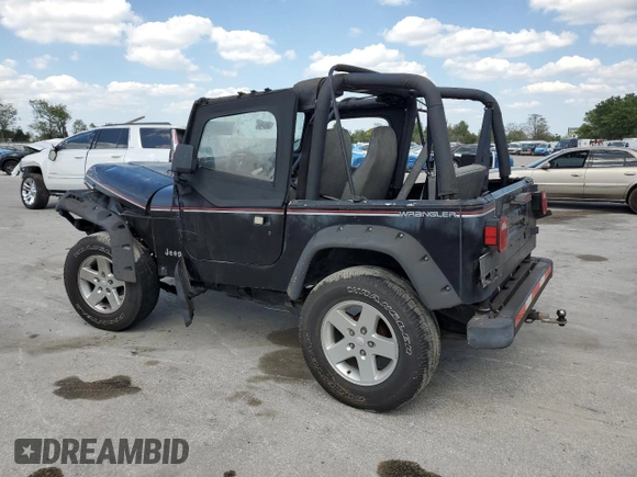 1995 Jeep Wrangler S with VIN 1J4FY19P4SP288991, listed as a Copart auction lot 48858575 with 138,821 mi miles and Salvage Title. Bid and sale history available at carsss.com. Image 2.