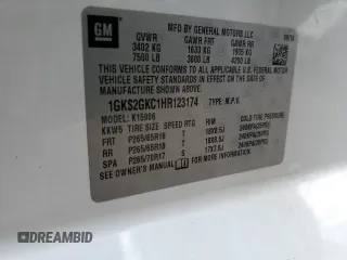2017 GMC Yukon XL SLT with VIN 1GKS2GKC1HR123174, listed as a Copart auction lot 50759325 with 178,383 mi miles and Salvage Title. Bid and sale history available at carsss.com. Image 14.