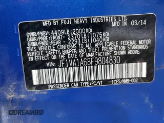 2015 Subaru WRX with VIN JF1VA1A68F9804830, listed as a Copart auction lot 43271445 with 0 mi miles and Salvage Title. Bid and sale history available at carsss.com. Image 15.