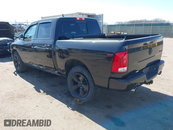2018 Ram 1500 Big Horn with VIN 1C6RR7LT5JS163638, listed as a IAAI auction lot 41844678 with 53,756 mi miles and . Bid and sale history available at DreamBid. Image 3.