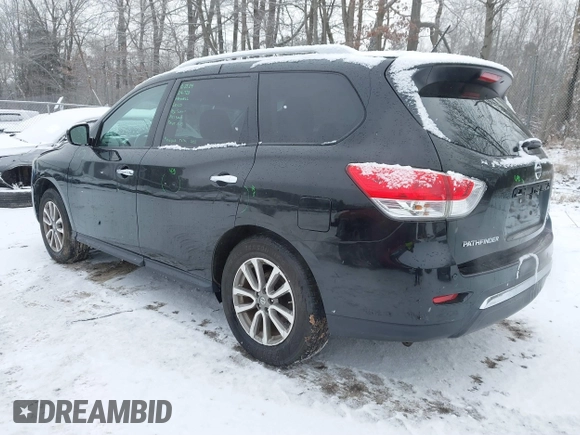 2014 Nissan Pathfinder S z VIN 5N1AR2MM7EC727589, wystawiony jako IAAI lot #41360143 z przebiegiem 76 268 mil mil oraz . Historia ofert i sprzedaży dostępna na DreamBid. Obrazek 3.