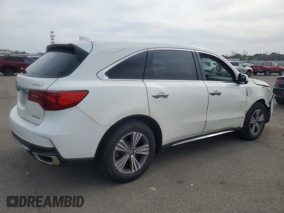 2019 Acura MDX with VIN 5J8YD4H39KL036141, listed as a Copart auction lot 53975845 with 93,346 mi miles and Salvage Title. Bid and sale history available at carsss.com. Image 3.