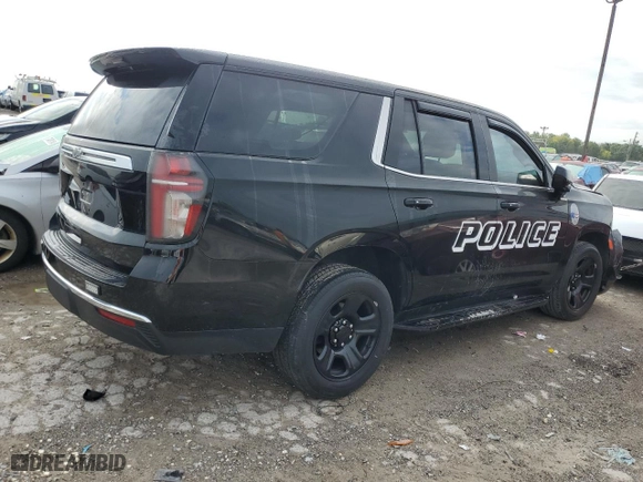 2023 Chevrolet Tahoe Commercial with VIN 1GNSKLED8PR369136, listed as a Copart auction lot 73505384 with 14,137 mi miles and Salvage Title. Bid and sale history available at carsss.com. Image 3.