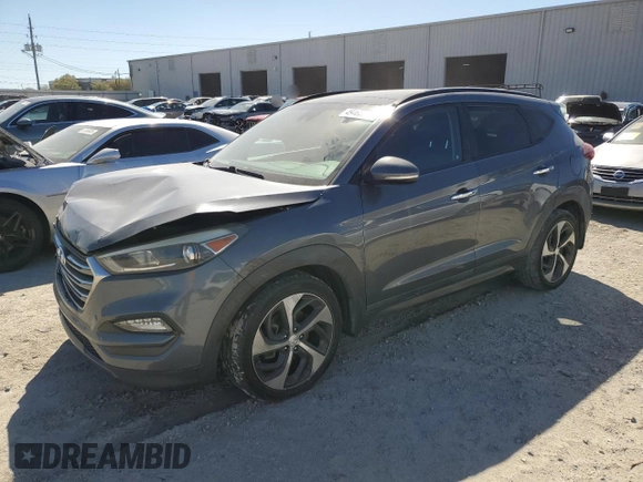 2016 Hyundai Tucson Limited with VIN KM8J33A24GU071987, listed as a Copart auction lot 49468235 with 117,805 mi miles and Salvage Title. Bid and sale history available at DreamBid. Image 1.