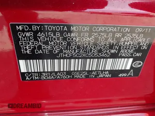 2012 Lexus IS 250 с VIN JTHCF5C2XC5053462, выставлен на аукционе IAAI как лот 42563456 с пробегом 186 705 миль миль и . История ставок и продаж доступна на DreamBid. Изображение 9.