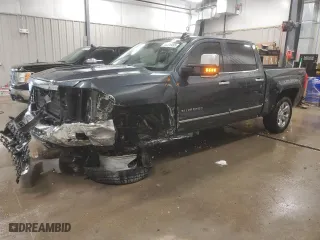 2018 Chevrolet Silverado 1500 LTZ with VIN 3GCUKSECXJG258906, listed as a Copart auction lot 44376495 with 57,428 mi miles and Salvage Title. Bid and sale history available at carsss.com. Image 1.