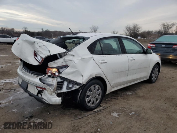 2022 Kia Rio S with VIN 3KPA24AD7NE449570, listed as a Copart auction lot 41902075 with 57,278 mi miles and Salvage Title. Bid and sale history available at carsss.com. Image 3.