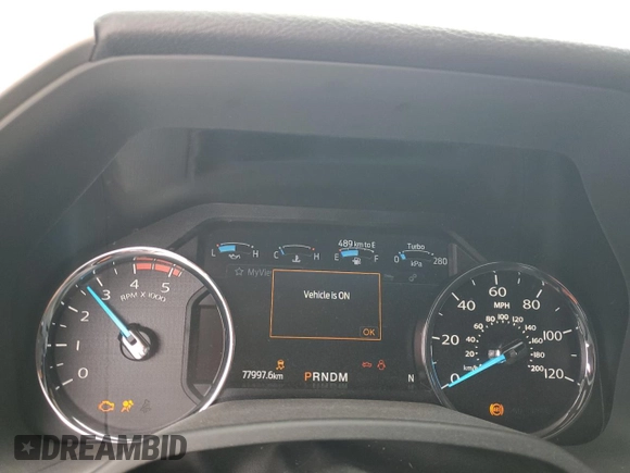 2022 Ford F-350 XL with VIN 1FT8W3BT7NEE11027, listed as a Copart auction lot 54505945 with 77,997 mi miles and Salvage title. Bid and sale history available at DreamBid. Image 9.