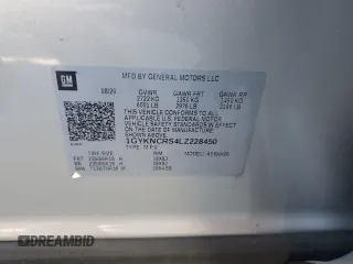 2020 Cadillac XT5 Premium Luxury FWD with VIN 1GYKNCRS4LZ228450, listed as a Copart auction lot 80534104 with Not provided miles and Salvage title. Bid and sale history available at DreamBid. Image 13.