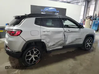 2024 Jeep Compass Limited z VIN 3C4NJDCN0RT125405, wystawiony jako Copart lot #60204955 z przebiegiem 34 041 mil mil oraz Czysty tytuł • Clean title. Historia ofert i sprzedaży dostępna na DreamBid. Obrazek 3.