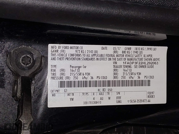 2017 Ford Focus SE with VIN 1FADP3F22HL292063, listed as a IAAI auction lot 41525805 with 104,760 mi miles and . Bid and sale history available at DreamBid. Image 9.