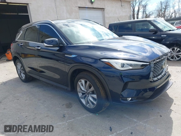 2021 Infiniti QX50 Luxe with VIN 3PCAJ5BB7MF123895, listed as a IAAI auction lot 41811100 with 23,164 mi miles and . Bid and sale history available at DreamBid. Image 1.