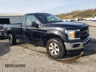 2018 Ford F-150 XL with VIN 1FTMF1EP0JKC60951, listed as a Copart auction lot 77759594 with 152,604 mi miles and Salvage title. Bid and sale history available at DreamBid. Image 4.