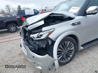 2021 Infiniti QX80 Sensory with VIN JN8AZ2BE9M9267352, listed as a IAAI auction lot 42016437 with 43,872 mi miles and . Bid and sale history available at DreamBid. Image 17.