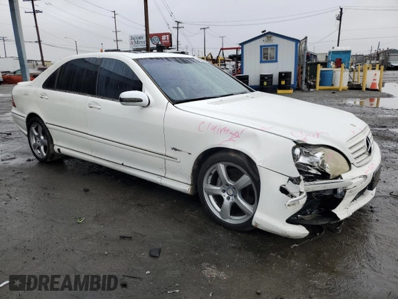 2002 Mercedes-Benz S 430 with VIN WDBNG70J02A283448, listed as a Copart auction lot 43370985 with 141,798 mi miles and Salvage title. Bid and sale history available at DreamBid. Image 4.