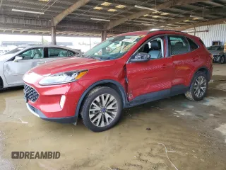 2021 Ford Escape Titanium с VIN 1FMCU9J91MUA58583, выставлен на аукционе Copart как лот 49825725 с пробегом 76 359 миль миль и Списание • Salvage title. История ставок и продаж доступна на DreamBid. Изображение 1.