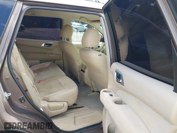 2015 Nissan Pathfinder SV z VIN 5N1AR2MN0FC704228, wystawiony jako IAAI lot #42248054 z przebiegiem 144 106 mil mil oraz . Historia ofert i sprzedaży dostępna na DreamBid. Obrazek 8.