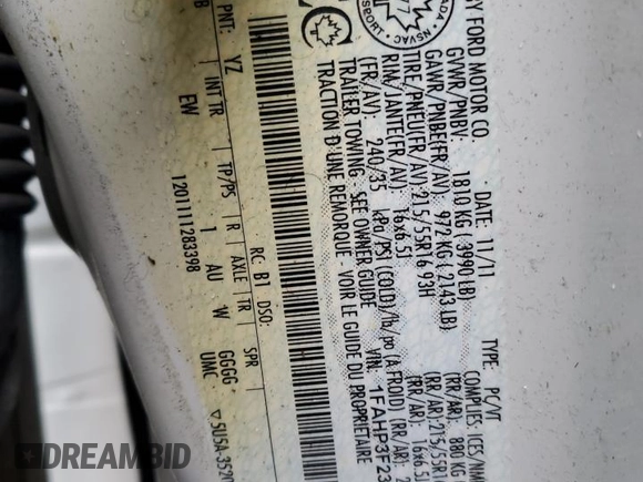 2012 Ford Focus SE with VIN 1FAHP3F23CL295998, listed as a Copart auction lot 53286535 with 132,484 mi miles and Clean Title. Bid and sale history available at DreamBid. Image 13.