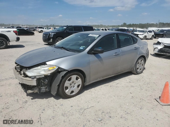 2015 Dodge Dart SE with VIN 1C3CDFAA9FD237233, listed as a Copart auction lot 53552225 with 146,086 mi miles and Salvage Title. Bid and sale history available at carsss.com. Image 1.