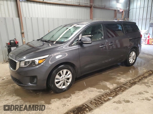 2017 Kia Sedona LX with VIN KNDMB5C17H6236067, listed as a Copart auction lot 52920885 with 131,299 mi miles and Salvage Title. Bid and sale history available at carsss.com. Image 1.