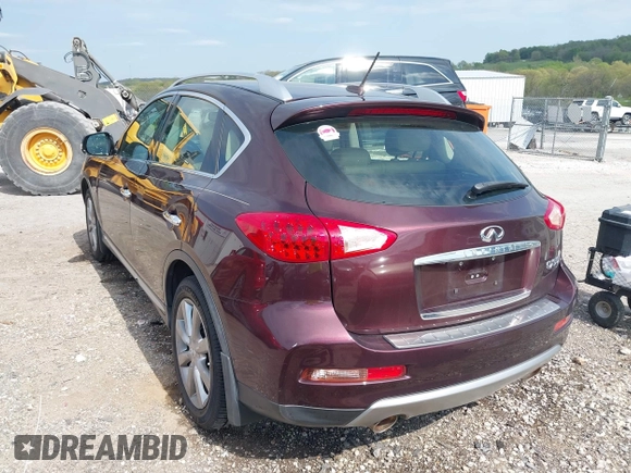 2017 Infiniti QX50 with VIN JN1BJ0RP4HM385690, listed as a IAAI auction lot 42027537 with 155,410 mi miles. Bid and sale history available at carsss.com. Image 3.