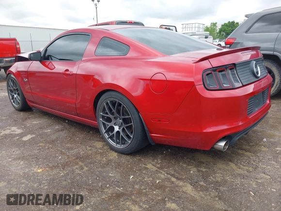 2013 Ford Mustang GT with VIN 1ZVBP8CF5D5209257, listed as a IAAI auction lot 42141198 with 124,462 mi miles and . Bid and sale history available at DreamBid. Image 3.