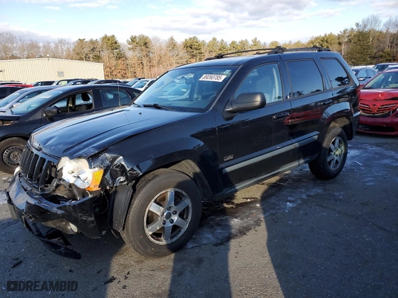 2008 Jeep Grand Cherokee Laredo with VIN 1J8GR48K28C165035, listed as a Copart auction lot 89260785 with 147,289 mi miles and Salvage Title. Bid and sale history available at carsss.com. Image 1.