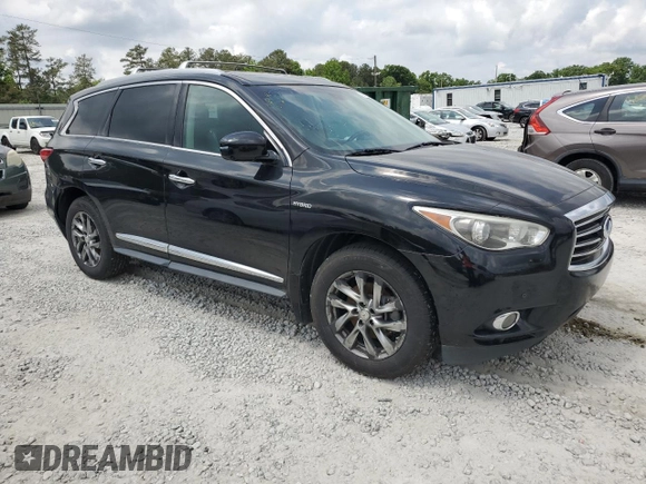 2014 Infiniti QX60 Hybrid with VIN 5N1CL0MN5EC517791, listed as a Copart auction lot 55144255 with 182,504 mi miles and Clean Title. Bid and sale history available at DreamBid. Image 4.