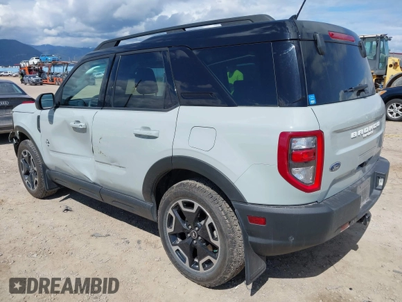 2021 Ford Bronco Sport Outer Banks with VIN 3FMCR9C66MRA28992, listed as a IAAI auction lot 42277740 with 57,704 mi miles and . Bid and sale history available at DreamBid. Image 3.