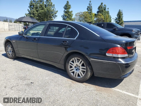 2002 BMW 7 Series 745Li with VIN WBAGN63472DR00064, listed as a Copart auction lot 49536175 with 97,737 mi miles and Clean Title. Bid and sale history available at carsss.com. Image 2.